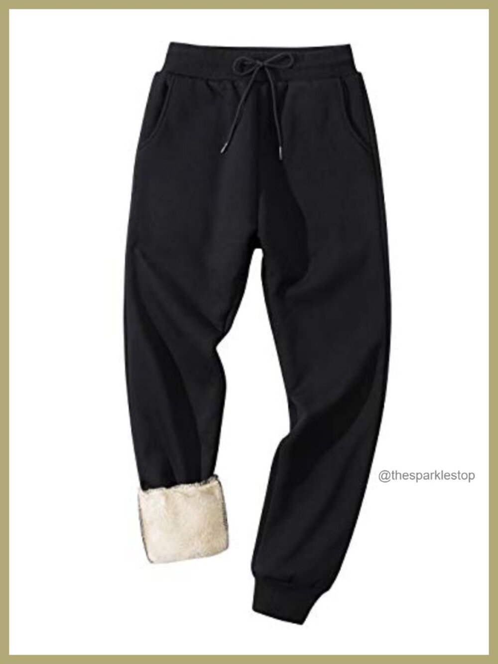 Men's Sherpa Lined Fleece Sweatpants Winter Running Jogger Pants